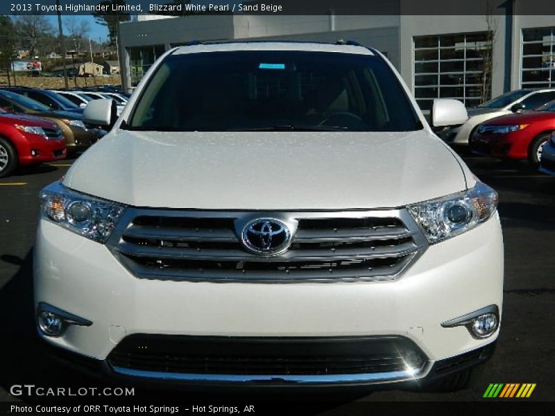 Blizzard White Pearl / Sand Beige 2013 Toyota Highlander Limited