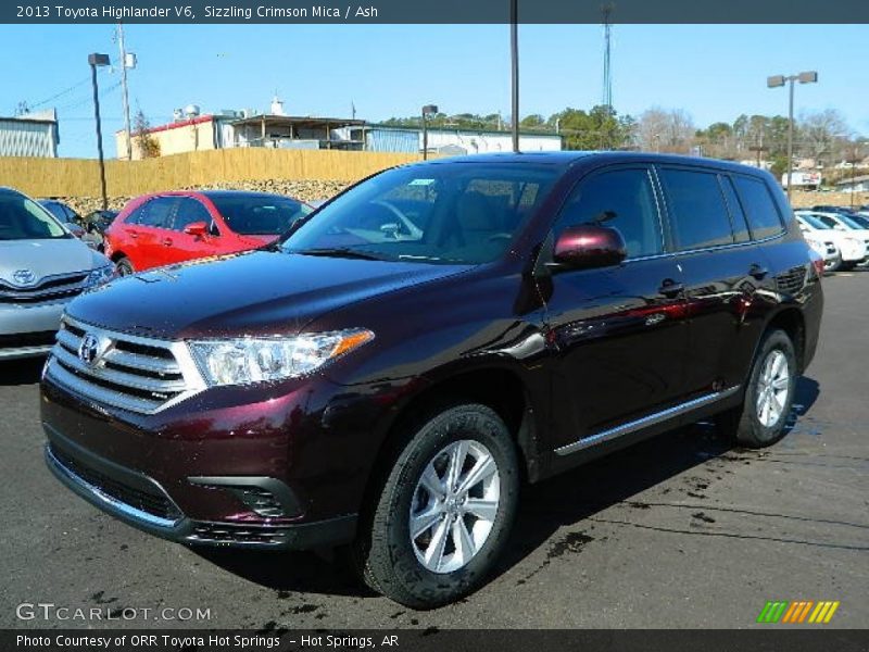 Sizzling Crimson Mica / Ash 2013 Toyota Highlander V6