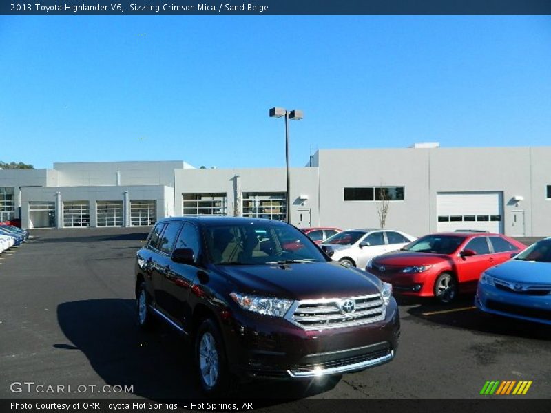 Sizzling Crimson Mica / Sand Beige 2013 Toyota Highlander V6