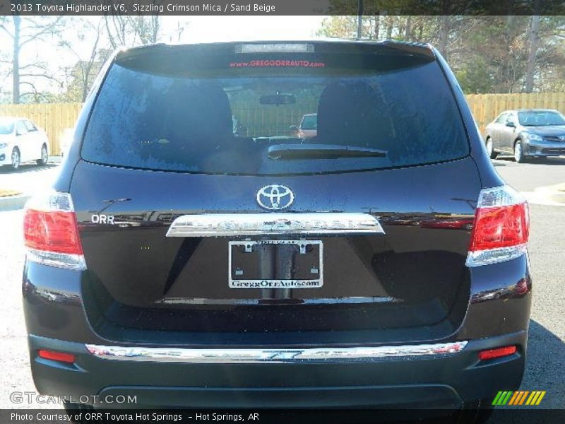 Sizzling Crimson Mica / Sand Beige 2013 Toyota Highlander V6