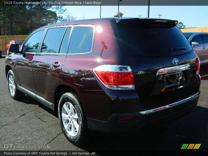 Sizzling Crimson Mica / Sand Beige 2013 Toyota Highlander V6
