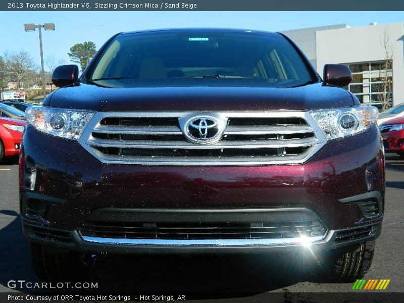 Sizzling Crimson Mica / Sand Beige 2013 Toyota Highlander V6
