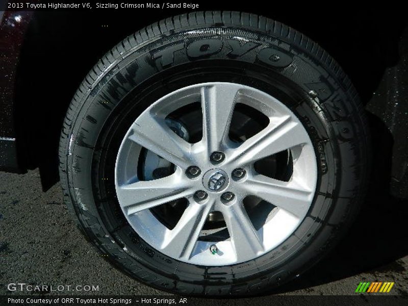 Sizzling Crimson Mica / Sand Beige 2013 Toyota Highlander V6
