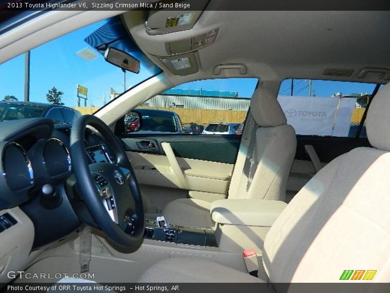 Sizzling Crimson Mica / Sand Beige 2013 Toyota Highlander V6