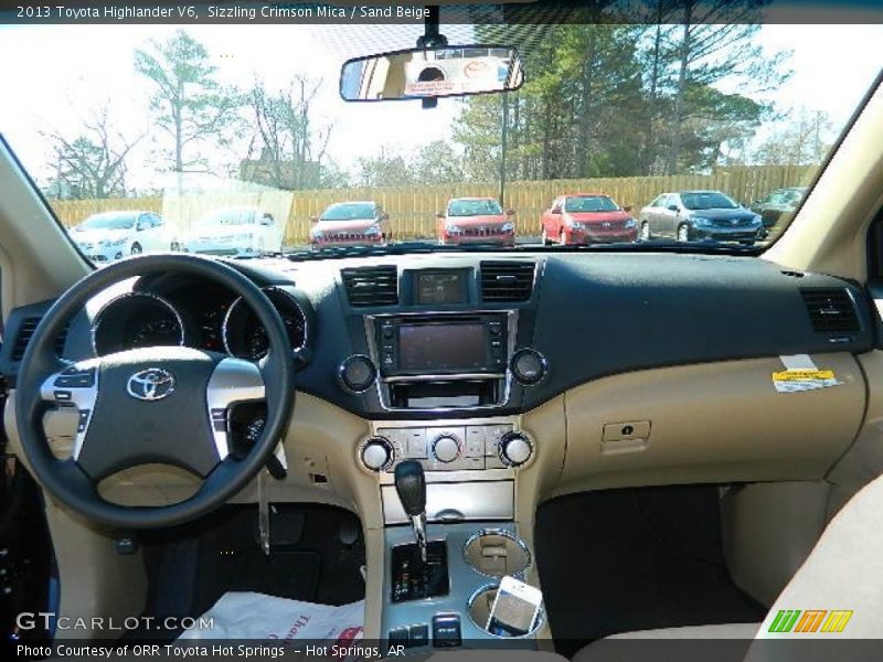 Sizzling Crimson Mica / Sand Beige 2013 Toyota Highlander V6