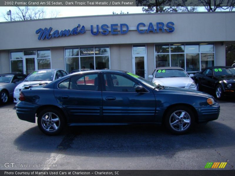 Dark Tropic Teal Metallic / Dark Pewter 2002 Pontiac Grand Am SE Sedan