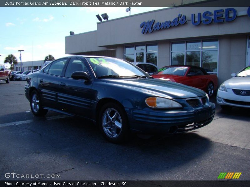 Dark Tropic Teal Metallic / Dark Pewter 2002 Pontiac Grand Am SE Sedan