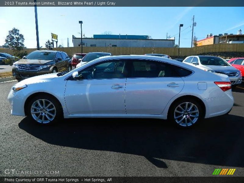 Blizzard White Pearl / Light Gray 2013 Toyota Avalon Limited