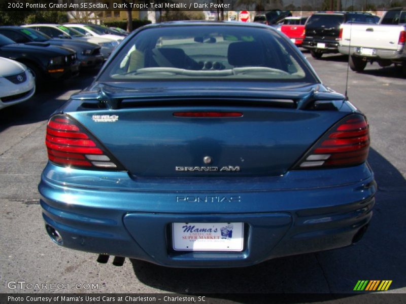 Dark Tropic Teal Metallic / Dark Pewter 2002 Pontiac Grand Am SE Sedan