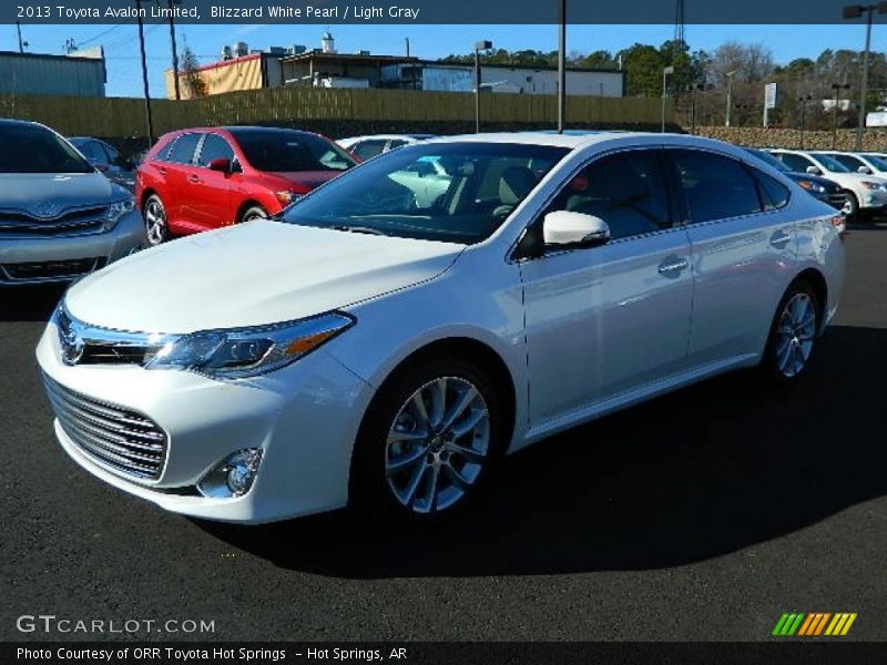 Blizzard White Pearl / Light Gray 2013 Toyota Avalon Limited