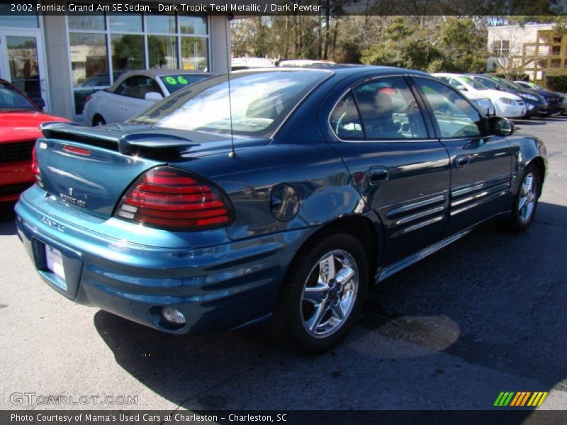 Dark Tropic Teal Metallic / Dark Pewter 2002 Pontiac Grand Am SE Sedan