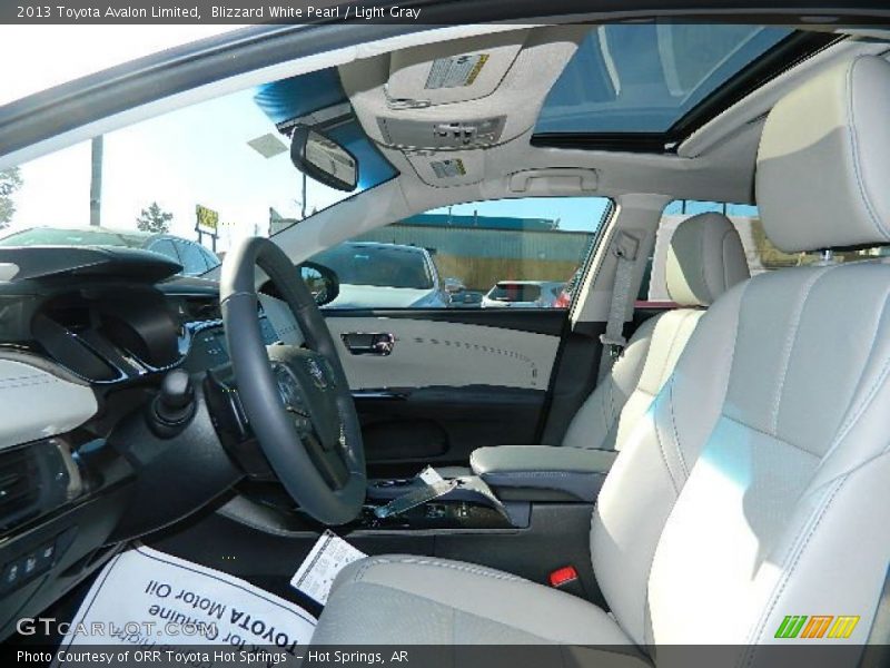 Blizzard White Pearl / Light Gray 2013 Toyota Avalon Limited