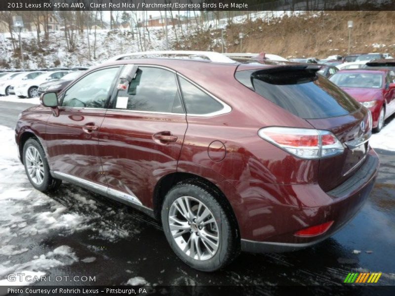 Claret Red Mica / Parchment/Espresso Birds Eye Maple 2013 Lexus RX 450h AWD