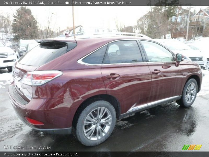 Claret Red Mica / Parchment/Espresso Birds Eye Maple 2013 Lexus RX 450h AWD