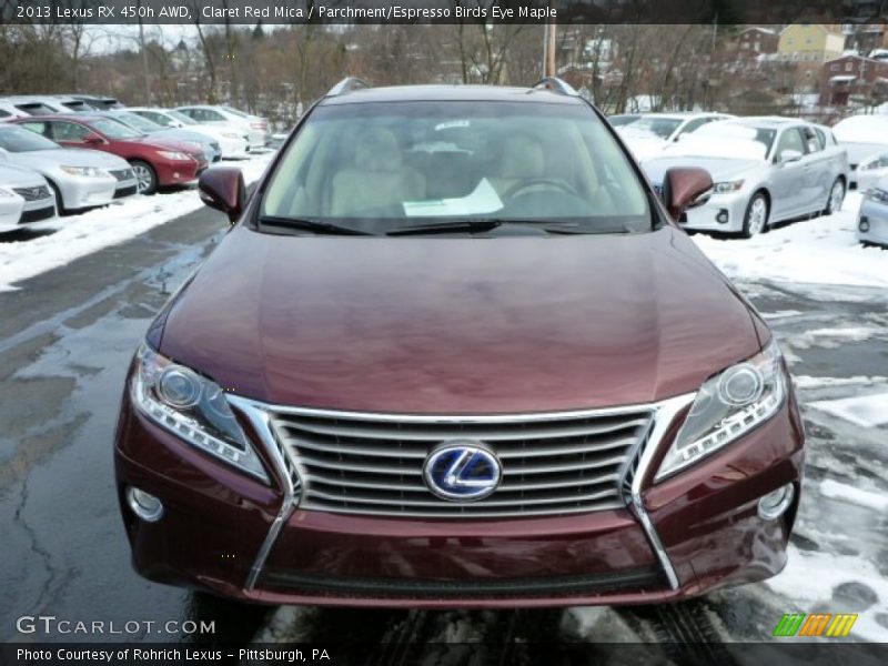 Claret Red Mica / Parchment/Espresso Birds Eye Maple 2013 Lexus RX 450h AWD