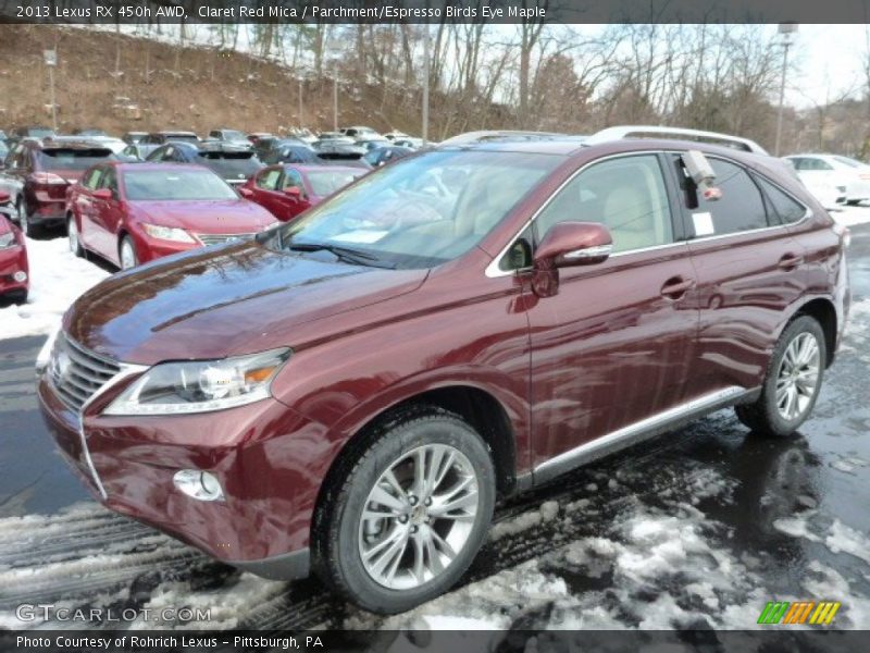 Claret Red Mica / Parchment/Espresso Birds Eye Maple 2013 Lexus RX 450h AWD