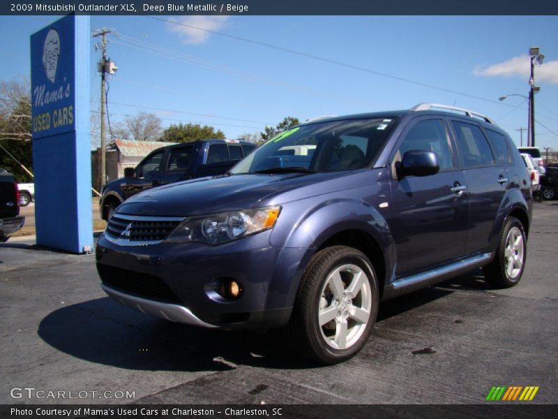 Deep Blue Metallic / Beige 2009 Mitsubishi Outlander XLS