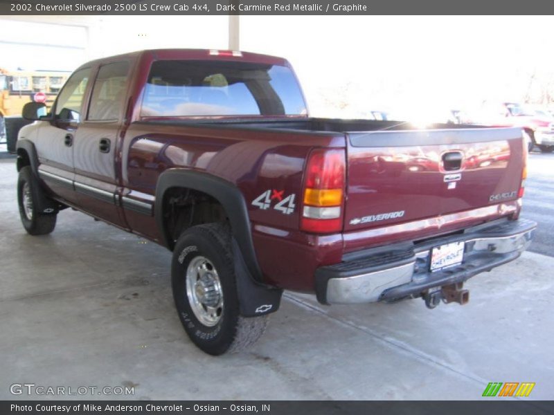 Dark Carmine Red Metallic / Graphite 2002 Chevrolet Silverado 2500 LS Crew Cab 4x4