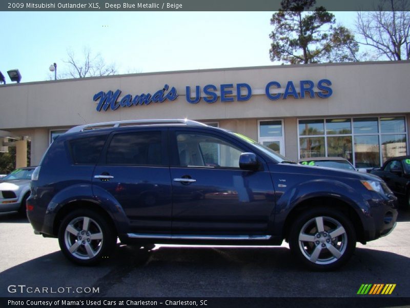Deep Blue Metallic / Beige 2009 Mitsubishi Outlander XLS