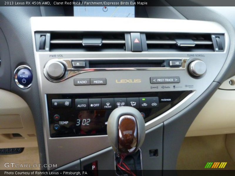 Controls of 2013 RX 450h AWD