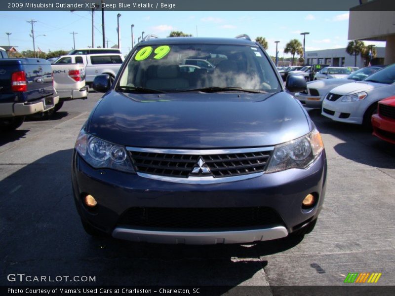 Deep Blue Metallic / Beige 2009 Mitsubishi Outlander XLS