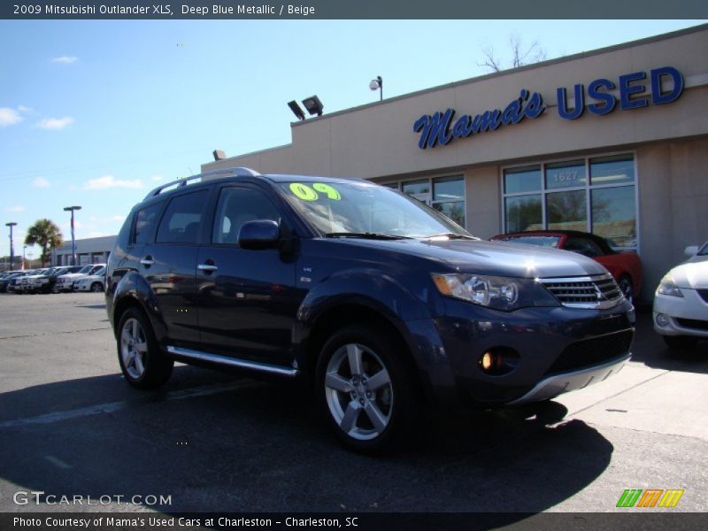 Deep Blue Metallic / Beige 2009 Mitsubishi Outlander XLS