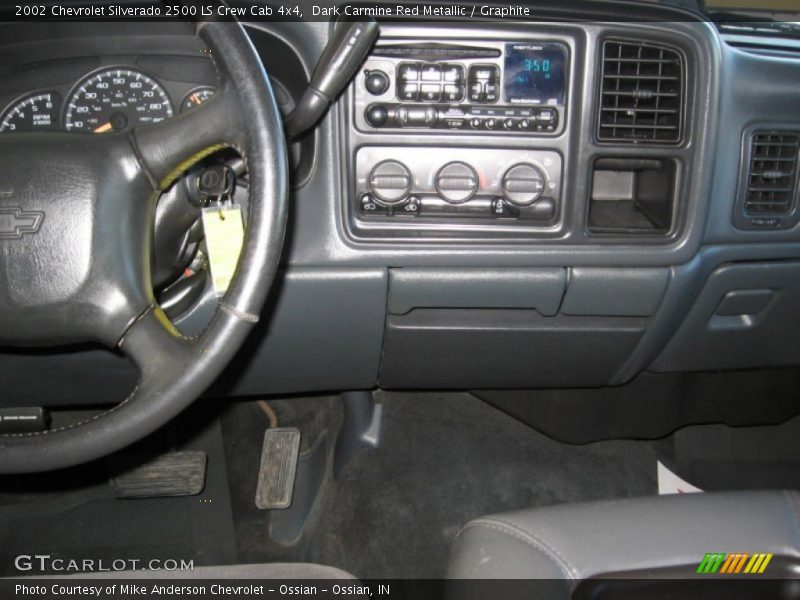 Dark Carmine Red Metallic / Graphite 2002 Chevrolet Silverado 2500 LS Crew Cab 4x4
