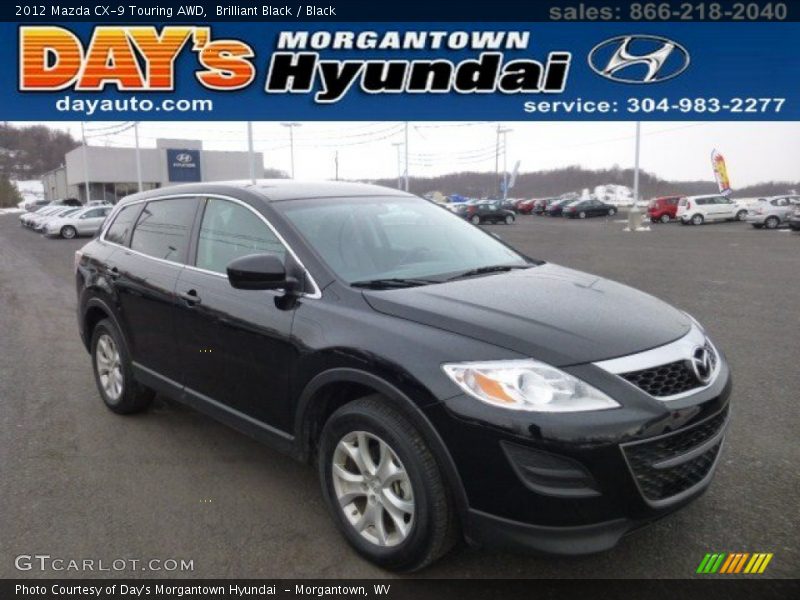 Brilliant Black / Black 2012 Mazda CX-9 Touring AWD