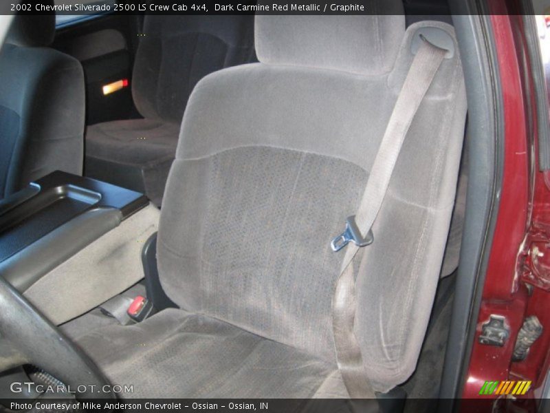 Dark Carmine Red Metallic / Graphite 2002 Chevrolet Silverado 2500 LS Crew Cab 4x4