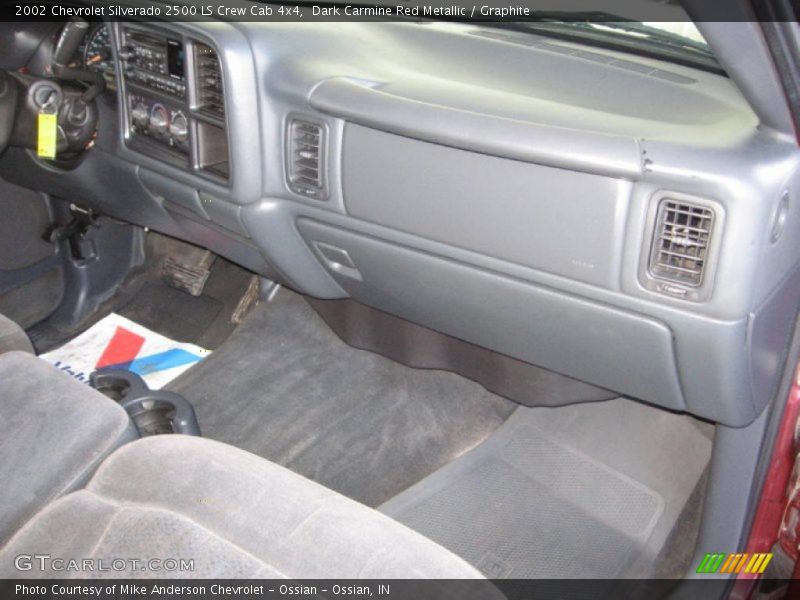 Dark Carmine Red Metallic / Graphite 2002 Chevrolet Silverado 2500 LS Crew Cab 4x4