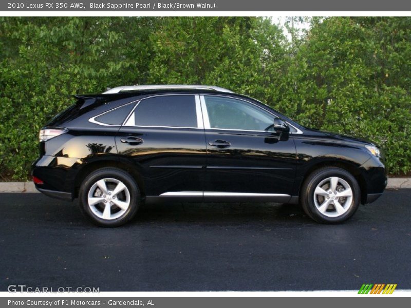 Black Sapphire Pearl / Black/Brown Walnut 2010 Lexus RX 350 AWD