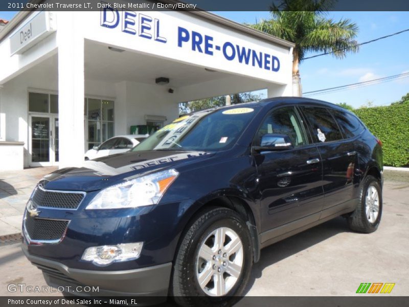 Dark Blue Metallic / Ebony/Ebony 2011 Chevrolet Traverse LT