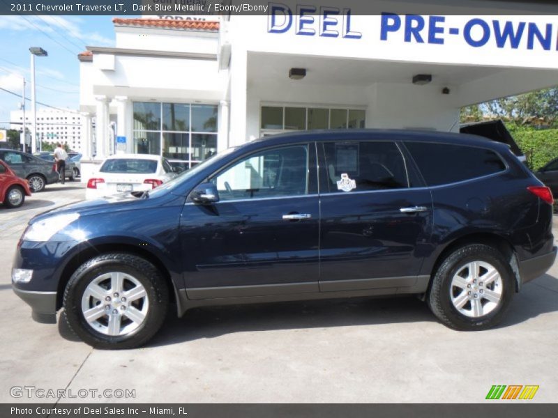 Dark Blue Metallic / Ebony/Ebony 2011 Chevrolet Traverse LT
