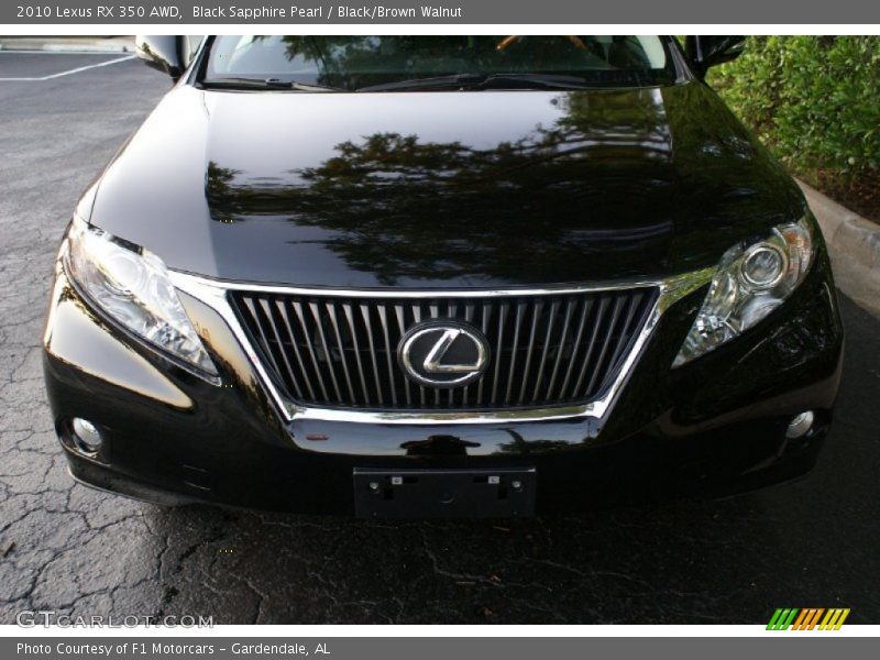 Black Sapphire Pearl / Black/Brown Walnut 2010 Lexus RX 350 AWD