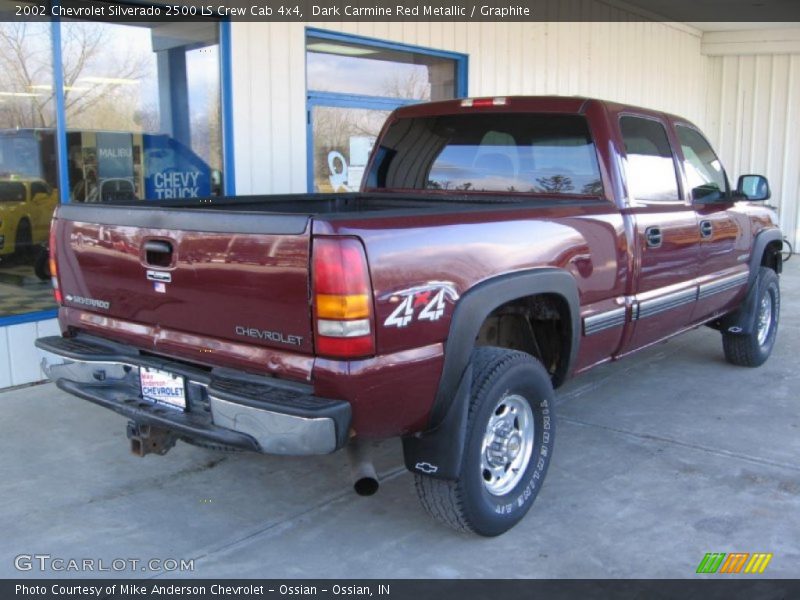 Dark Carmine Red Metallic / Graphite 2002 Chevrolet Silverado 2500 LS Crew Cab 4x4