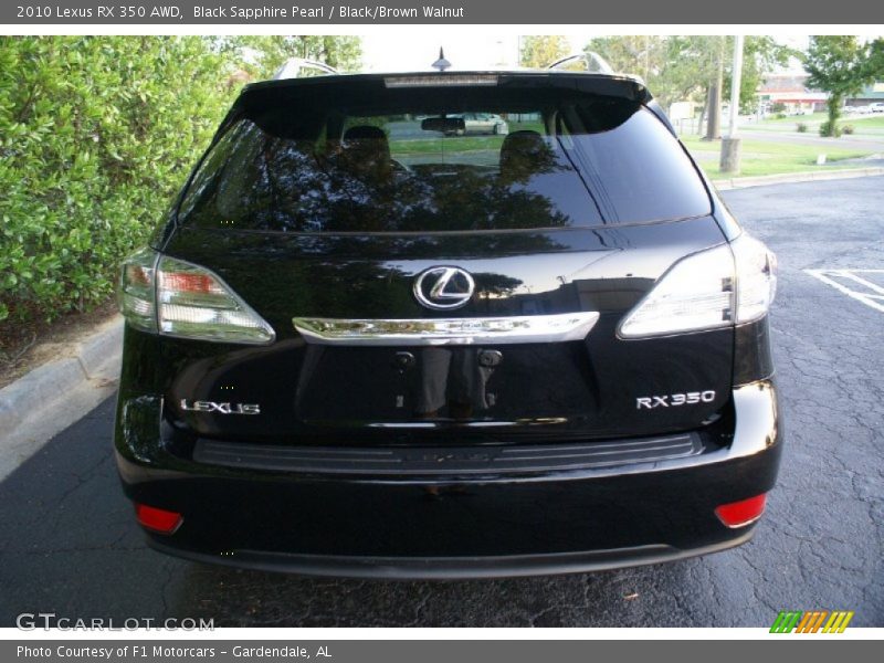 Black Sapphire Pearl / Black/Brown Walnut 2010 Lexus RX 350 AWD