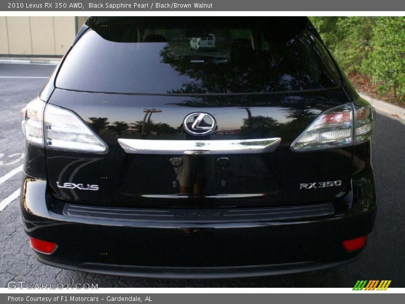 Black Sapphire Pearl / Black/Brown Walnut 2010 Lexus RX 350 AWD