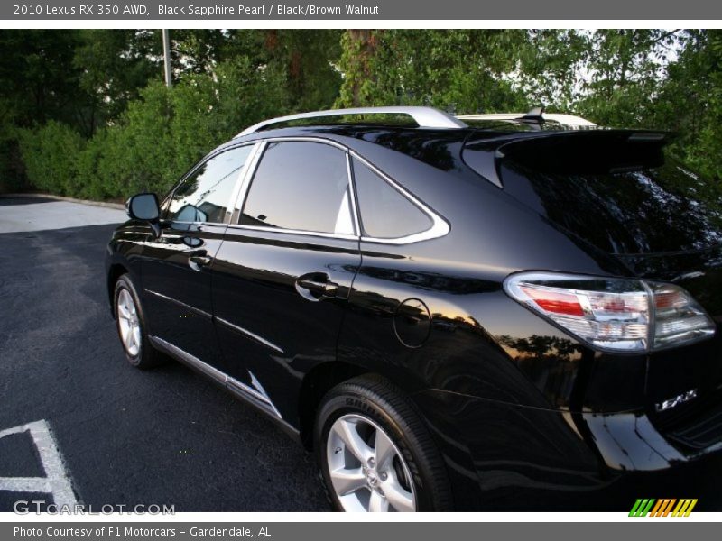 Black Sapphire Pearl / Black/Brown Walnut 2010 Lexus RX 350 AWD