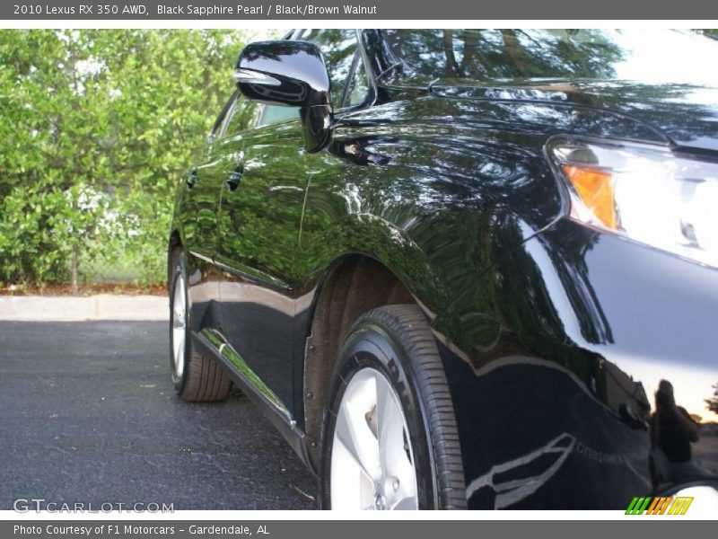 Black Sapphire Pearl / Black/Brown Walnut 2010 Lexus RX 350 AWD
