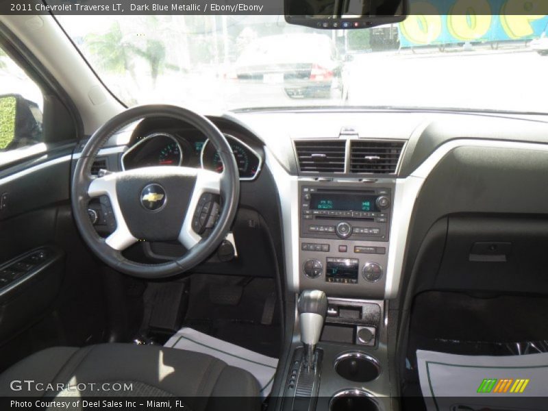 Dark Blue Metallic / Ebony/Ebony 2011 Chevrolet Traverse LT