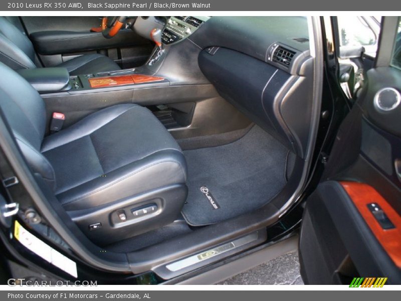 Black Sapphire Pearl / Black/Brown Walnut 2010 Lexus RX 350 AWD