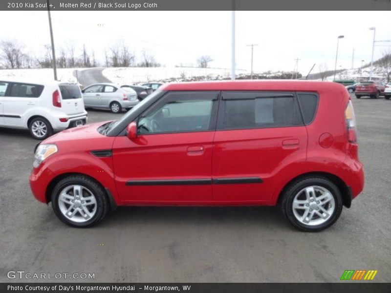 Molten Red / Black Soul Logo Cloth 2010 Kia Soul +