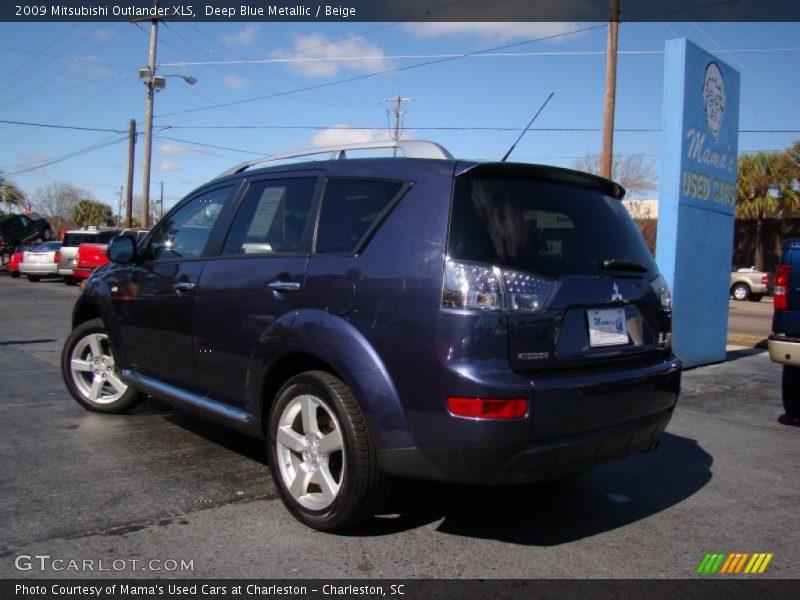 Deep Blue Metallic / Beige 2009 Mitsubishi Outlander XLS