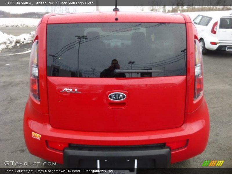 Molten Red / Black Soul Logo Cloth 2010 Kia Soul +