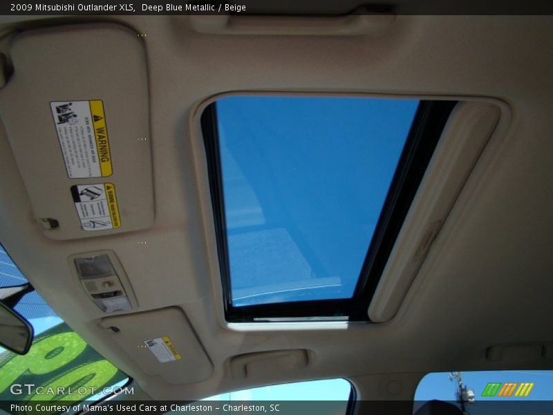 Deep Blue Metallic / Beige 2009 Mitsubishi Outlander XLS