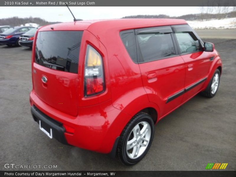 Molten Red / Black Soul Logo Cloth 2010 Kia Soul +