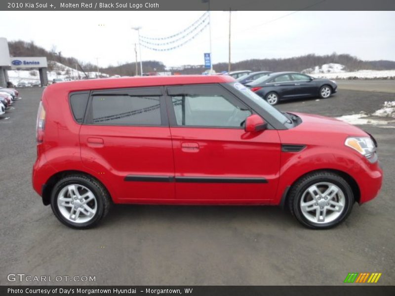 Molten Red / Black Soul Logo Cloth 2010 Kia Soul +