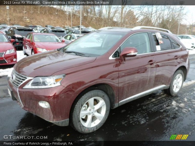 Claret Red Mica / Black/Ebony Birds Eye Maple 2013 Lexus RX 350 AWD