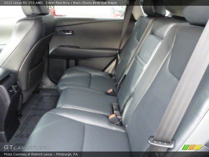 Claret Red Mica / Black/Ebony Birds Eye Maple 2013 Lexus RX 350 AWD