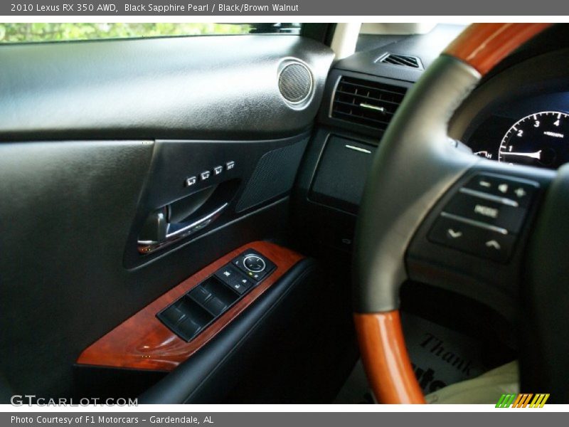 Black Sapphire Pearl / Black/Brown Walnut 2010 Lexus RX 350 AWD